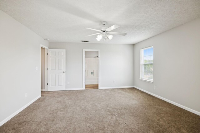 1882 Portway Rd, Spring Hill, TN 37174 - unfurnished bedroom with carpet floors, a textured ceiling, ensuite bathroom, and ceiling fan