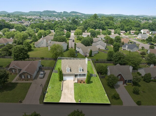 1882 Portway Rd, Spring Hill, TN 37174 - aerial view of residential area featuring property boundaries highlighted