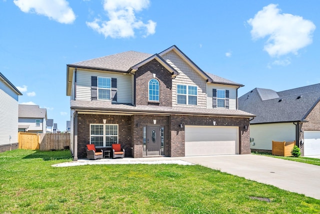 1613 Kestrel Dr, Clarksville, TN 37040 - craftsman-style home with concrete driveway, a garage, and brick siding