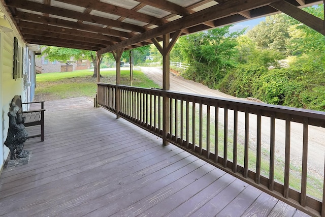 211 Lewis Cir, Dover, TN 37058 - deck featuring a lawn