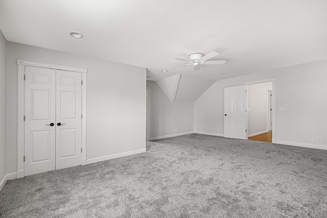 324 Julianna Cir, Franklin, TN 37064 - bonus room featuring carpet floors, ceiling fan, lofted ceiling, and recessed lighting