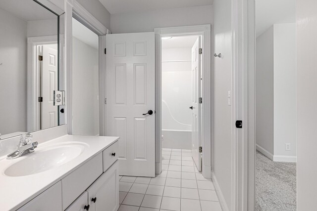 324 Julianna Cir, Franklin, TN 37064 - bathroom featuring vanity, tile patterned floors, and bathtub / shower combination