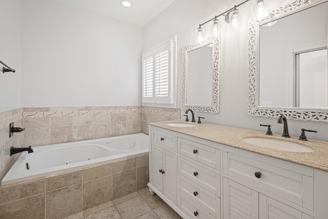 324 Julianna Cir, Franklin, TN 37064 - full bathroom featuring double vanity and a whirlpool tub