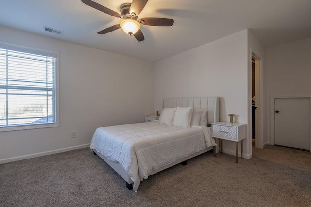 160 Dobson Knob Trl, Nolensville, TN 37135 - bedroom featuring carpet floors, multiple windows, and ceiling fan