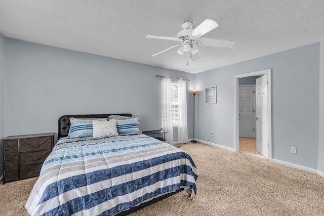 1128 Tiftonia View Rd, Chattanooga, TN 37419 - bedroom with carpet flooring, a ceiling fan, and a textured ceiling