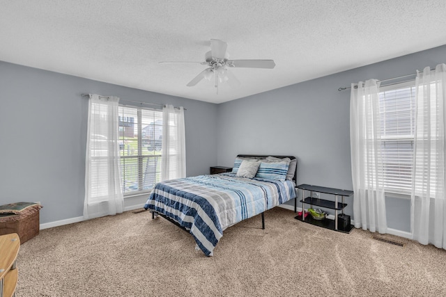 1128 Tiftonia View Rd, Chattanooga, TN 37419 - bedroom with carpet floors, a textured ceiling, and ceiling fan