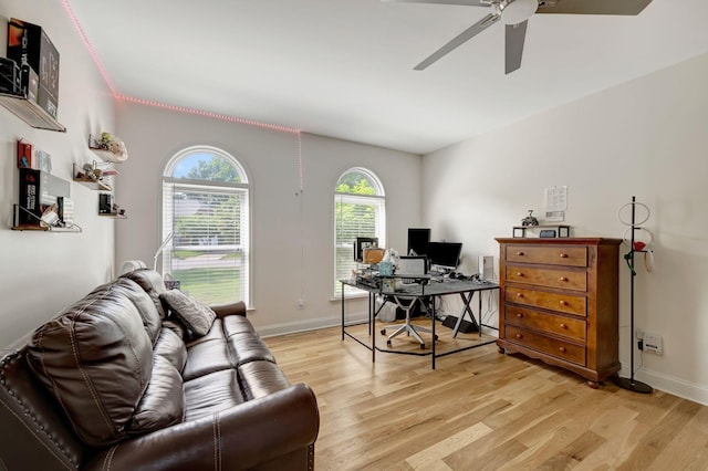 206 Stillcreek Dr, Franklin, TN 37064 - office featuring light wood finished floors and ceiling fan