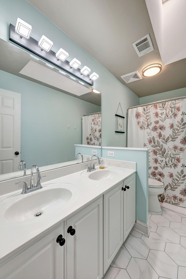 206 Stillcreek Dr, Franklin, TN 37064 - full bath featuring double vanity and toilet