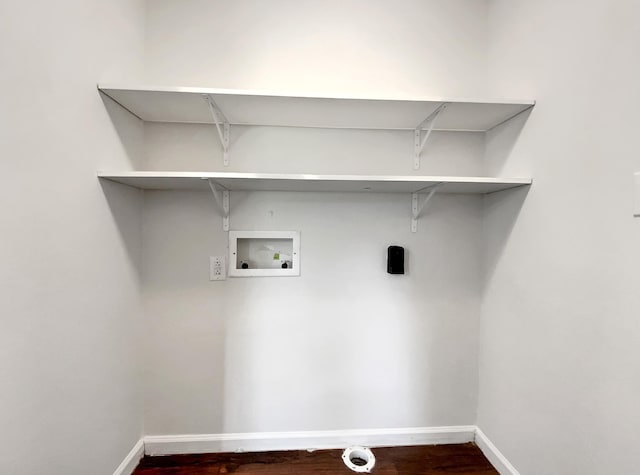480 Bamburg Dr, Clarksville, TN 37040 - washroom with hookup for a washing machine and dark wood-style flooring