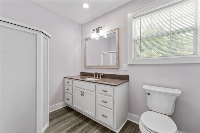 49 Je Sartain Rd, Manchester, TN 37355 - bathroom with vanity, wood finished floors, and recessed lighting