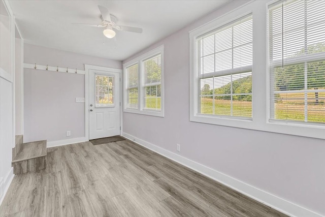 49 Je Sartain Rd, Manchester, TN 37355 - spare room featuring wood finished floors and ceiling fan
