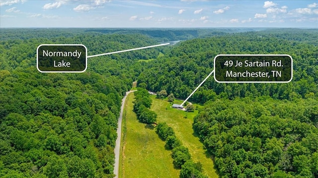 49 Je Sartain Rd, Manchester, TN 37355 - view of property location with a forest and property boundaries highlighted