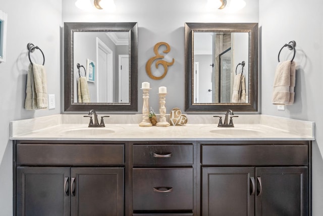 1148 Folly Beach Dr, Clarksville, TN 37042 - full bathroom with double vanity and a shower