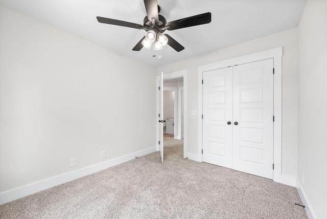 198 Cave St Unit C, Clarksville, TN 37042 - unfurnished bedroom featuring carpet floors, a closet, and ceiling fan