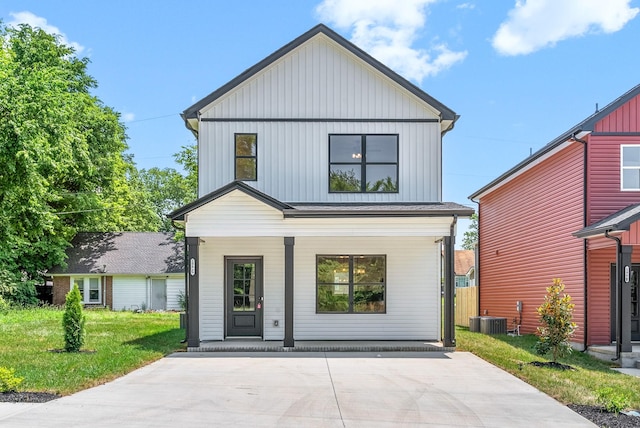 198 Cave St Unit C, Clarksville, TN 37042 - modern inspired farmhouse with a porch, board and batten siding, and a front yard