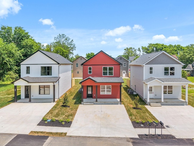 198 Cave St Unit C, Clarksville, TN 37042 - view of front of property featuring a porch, concrete driveway, and a residential view