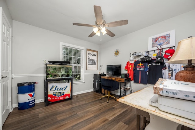 229 Wellington Way, Smyrna, TN 37167 - office space featuring wood finished floors and a ceiling fan