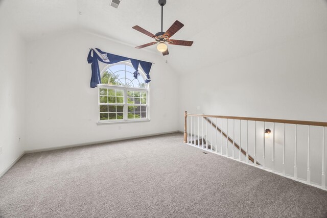 2135 Loudenslager Dr, Thompsons Station, TN 37179 - bonus room with vaulted ceiling, carpet flooring, and a ceiling fan