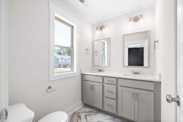 109 Adkins St Unit A, Clarksville, TN 37042 - bathroom featuring marble finish floors and double vanity