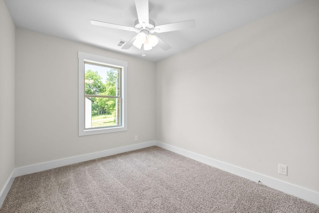 109 Adkins St Unit A, Clarksville, TN 37042 - carpeted empty room with baseboards and ceiling fan