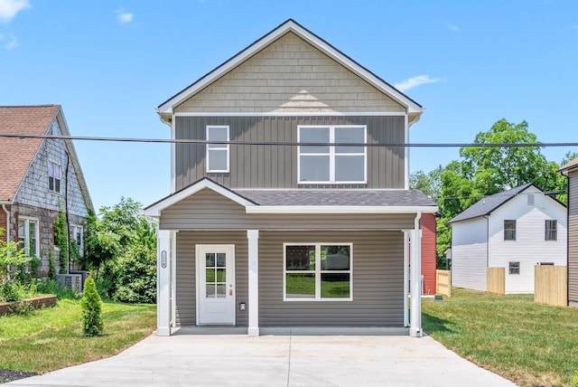 109 Adkins St Unit A, Clarksville, TN 37042 - view of front facade with a front yard and covered porch