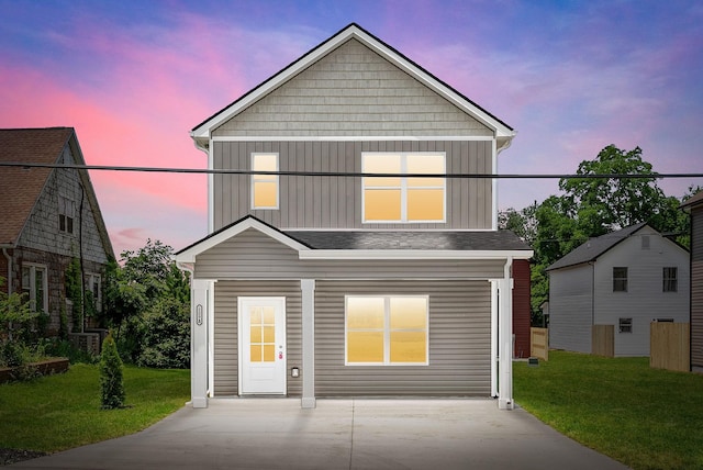 109 Adkins St Unit A, Clarksville, TN 37042 - view of front of property with a front yard and board and batten siding