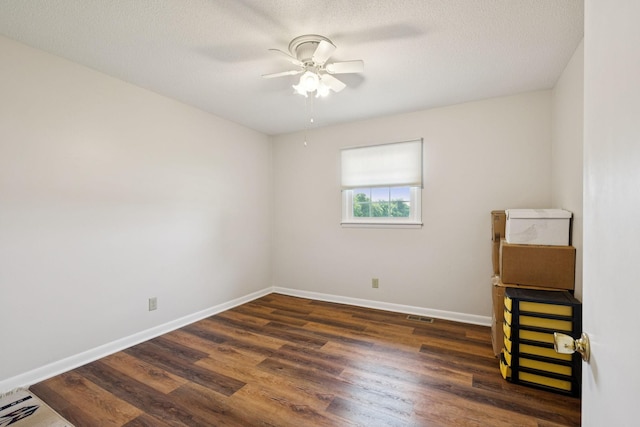 1651 Caughran Rd, Lewisburg, TN 37091 - empty room with ceiling fan, wood finished floors, and a textured ceiling