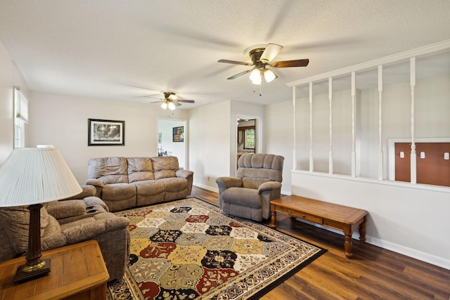 1651 Caughran Rd, Lewisburg, TN 37091 - living area with ceiling fan and wood finished floors