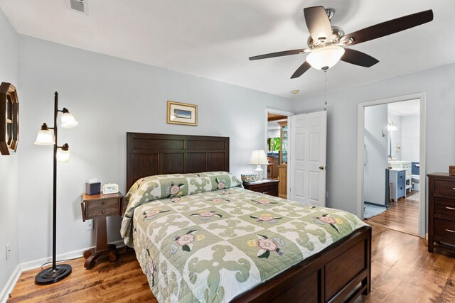 2113 Culleoka Hwy, Culleoka, TN 38451 - bedroom with wood finished floors and a ceiling fan