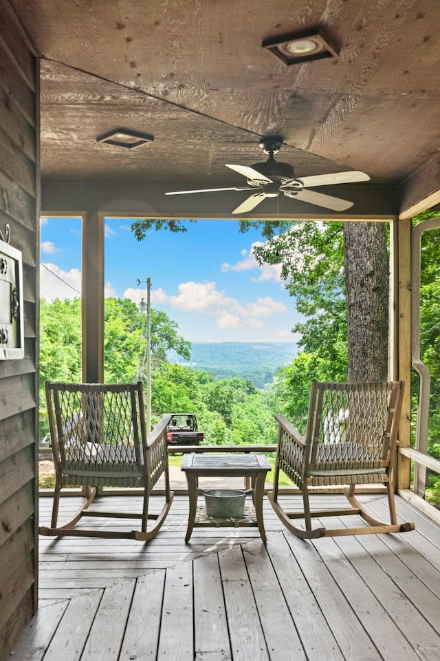 2113 Culleoka Hwy, Culleoka, TN 38451 - wooden deck with ceiling fan