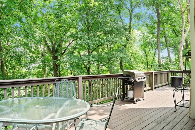 2113 Culleoka Hwy, Culleoka, TN 38451 - wooden deck featuring area for grilling and outdoor dining area