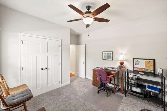 1425 Village Loop, Cookeville, TN 38501 - carpeted office with a ceiling fan and baseboards