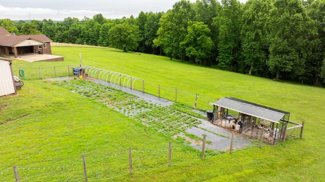 3037 Tunnel Rd, Westmoreland, TN 37186 - fenced backyard featuring a view of countryside and an outdoor structure