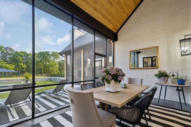 1485 Harrison Rd, Murfreesboro, TN 37128 - sunroom / solarium featuring lofted ceiling and outdoor dining area