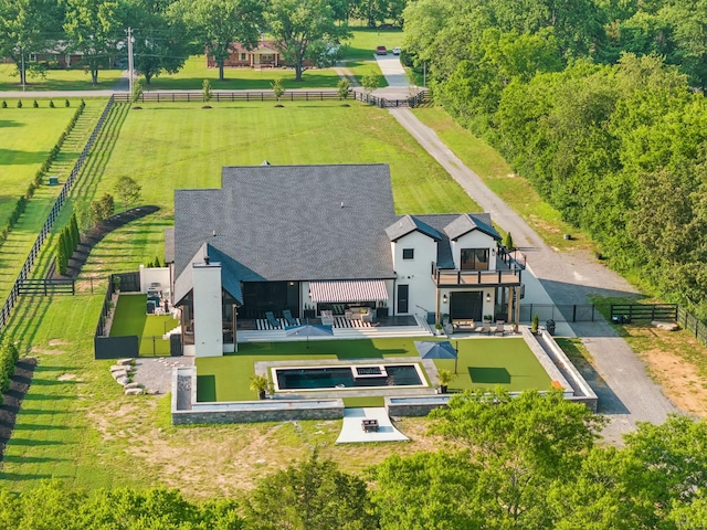 1485 Harrison Rd, Murfreesboro, TN 37128 - view from above of property with a pool