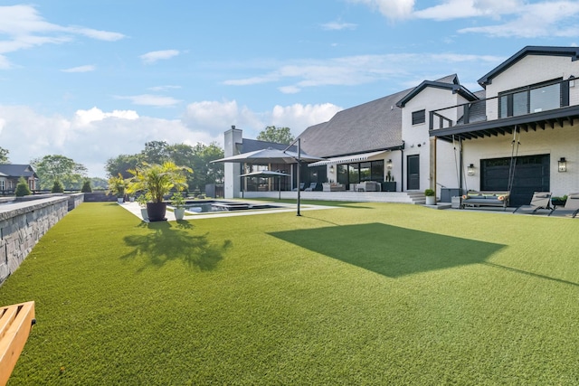 1485 Harrison Rd, Murfreesboro, TN 37128 - view of green lawn featuring a balcony