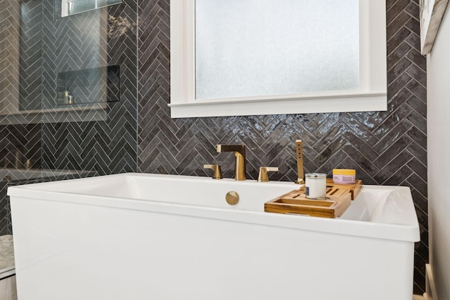 1485 Harrison Rd, Murfreesboro, TN 37128 - full bath with a freestanding bath and tile walls
