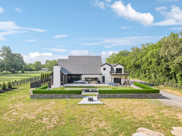 1485 Harrison Rd, Murfreesboro, TN 37128 - back of property featuring a patio area and a balcony