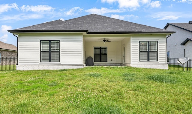1055 Wittys Way, Clarksville, TN 37043 - rear view of property with a ceiling fan and roof with shingles