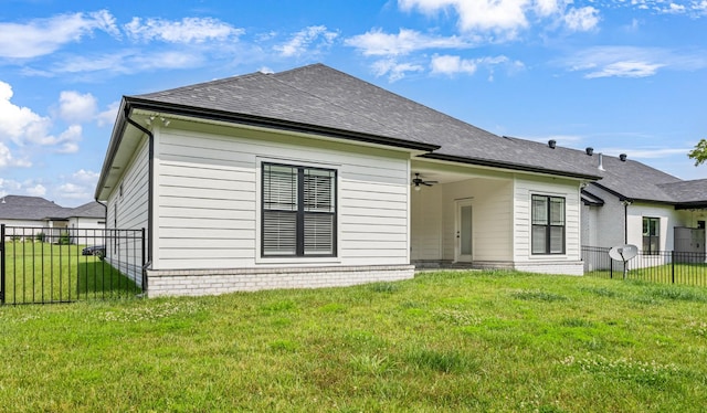 1055 Wittys Way, Clarksville, TN 37043 - back of house with ceiling fan and roof with shingles