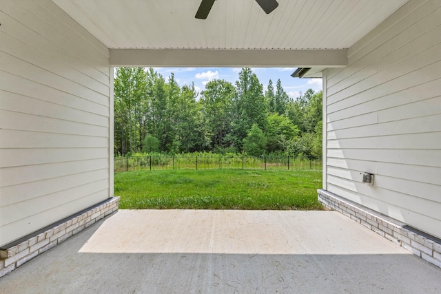 1055 Wittys Way, Clarksville, TN 37043 - view of patio featuring a ceiling fan
