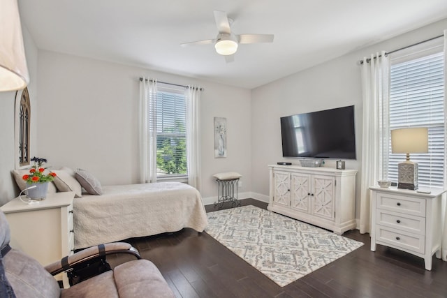 2016 Oliver Dr, Mount Juliet, TN 37122 - bedroom with dark wood finished floors and a ceiling fan