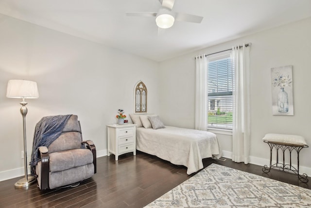 2016 Oliver Dr, Mount Juliet, TN 37122 - bedroom with dark wood-style floors and ceiling fan
