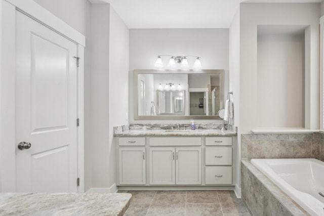 2016 Oliver Dr, Mount Juliet, TN 37122 - bathroom with vanity and a garden tub