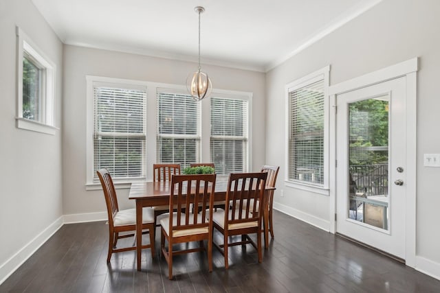 2016 Oliver Dr, Mount Juliet, TN 37122 - dining space featuring dark wood finished floors and a chandelier