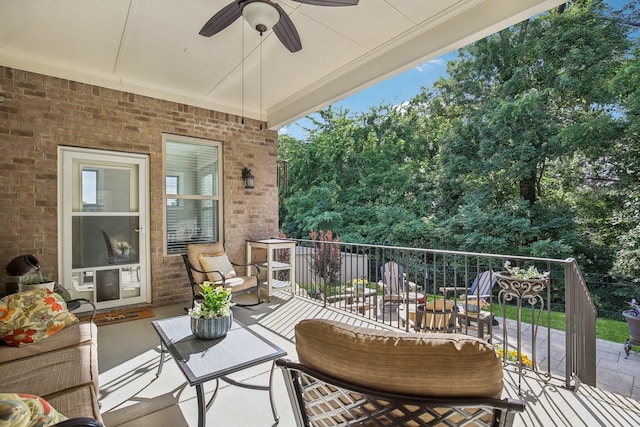 2016 Oliver Dr, Mount Juliet, TN 37122 - wooden terrace featuring ceiling fan and an outdoor hangout area