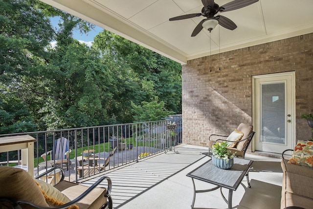 2016 Oliver Dr, Mount Juliet, TN 37122 - balcony featuring a ceiling fan