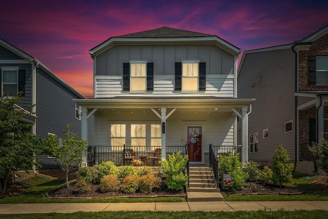 652 Taylor Bend Rd, Columbia, TN 38401 - view of front facade with board and batten siding and a porch
