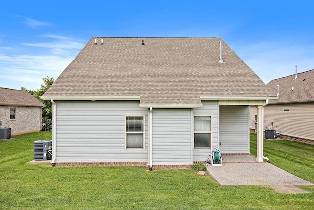 341 Lola Ln, Cottontown, TN 37048 - rear view of house featuring a patio area, a yard, and roof with shingles