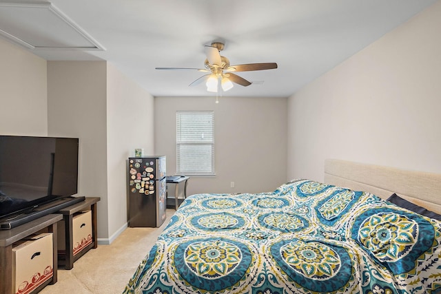 341 Lola Ln, Cottontown, TN 37048 - bedroom with light carpet and a ceiling fan
